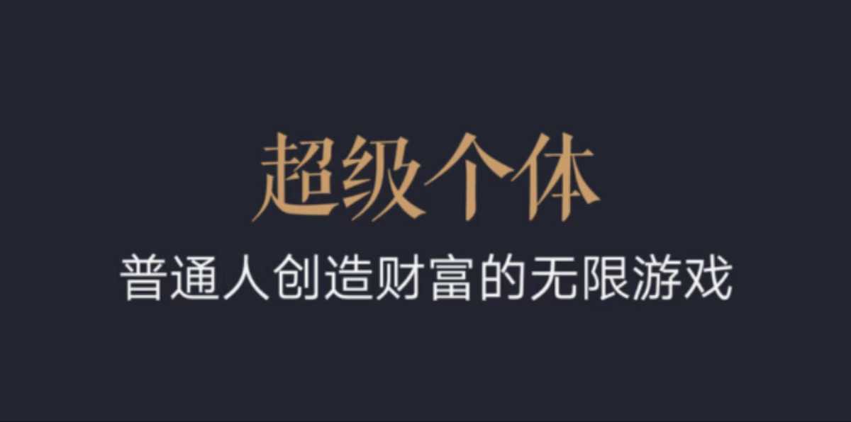 超级个体：2024-2025翻盘指南，普通人创造财富的无限游戏好创网-专注分享网络创业落地实操课程 – 全网首发_高质量项目输出好创网