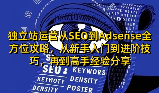 独立站运营从SEO到Adsense全方位攻略，从新手入门到进阶技巧，再到高手经验分享好创网-专注分享网络创业落地实操课程 – 全网首发_高质量项目输出好创网